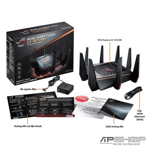 Router Wireless Asus AC5300 ( 2.4Ghz 1000Mbps+ 5GHz 2167Mbps )
