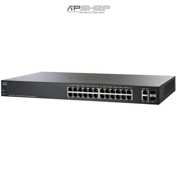 Switch Cisco SF220 24Port 10/100 Mbps + 2-port combo mini-GBIT Smart Switch - Hàng chính hãng