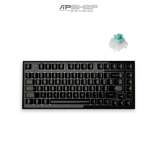 Bàn phím FL Esport Q75 Transparent Black Dark Ice Keycap RGB 3 Mod Hotswap | Chính hãng