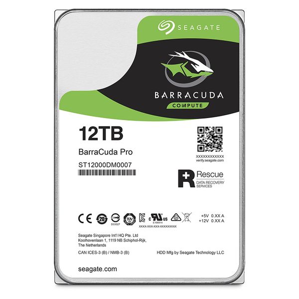 Seagate Barracuda Pro Drive 12TB 7200RPM 256MB
