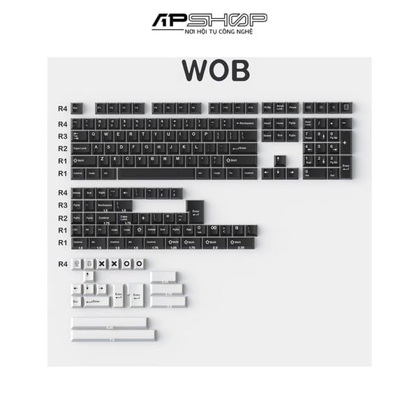 Set Keycap CMK WoB | Profile Cherry | ABS 2 Shot | Nút bàn phím cơ