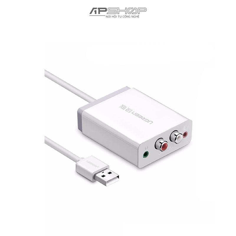 Sound Adapter UGREEN USB 2.0 to 2RCA + 3.5mm Audio + Mic Adapter 30521