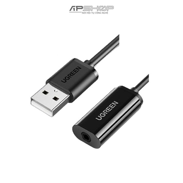 Sound Adapter UGREEN USB A Male to 3.5 mm Aux Cable US206