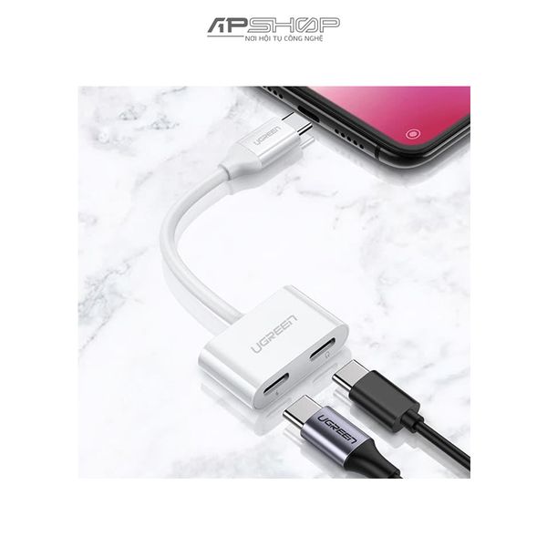 Sound Adapter UGREEN USB C One Two Converter CM232