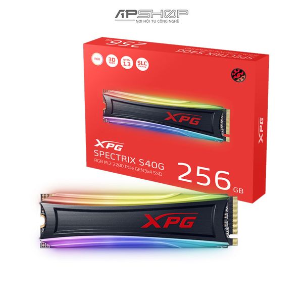 SSD Adata XPG S40G RGB 256GB M.2 NVMe PCIe Gen 3x4 | Chính hãng