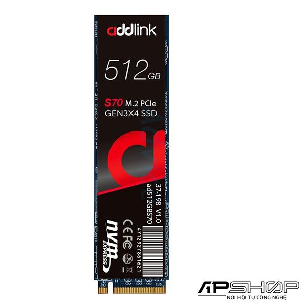 SSD Addlink S70 512GB M.2 PCI-E 3.0x4