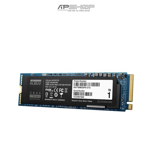 SSD Klevv CRAS C720 1TB M2 NVME Gen3x4 | Chính hãng