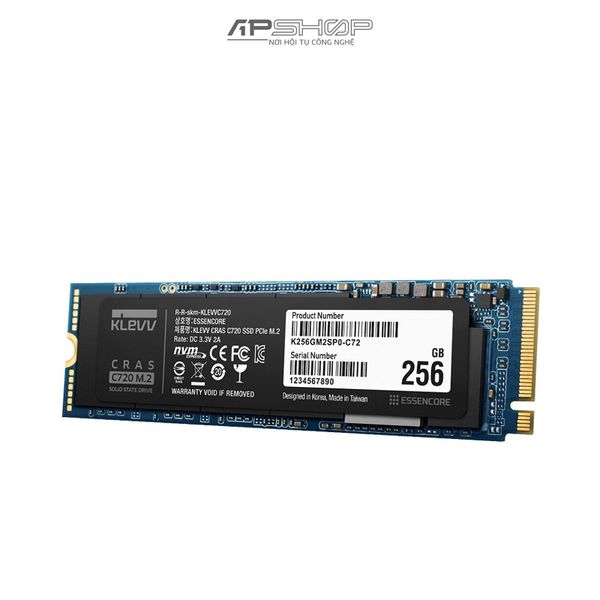 SSD Klevv CRAS C720 256GB M2 NVME Gen3x4 | Chính hãng