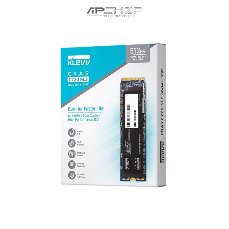 SSD Klevv CRAS C720 512GB M2 NVME Gen3x4