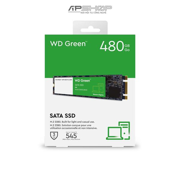 SSD Western Green M2 480GB | Chính hãng | WDS480G3G0B