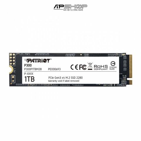 SSD PATRIOT P300 1TB M.2 2280 PCIE GEN 3×4