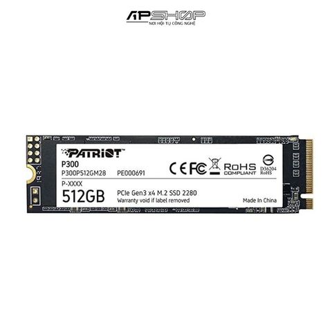 SSD PATRIOT P300 512GB M.2 2280 PCIE GEN 3×4