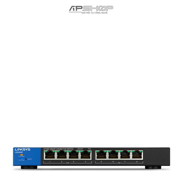 Switch Linksys LGS308P 8Port Smart PoE+ Switch - Hàng chính hãng