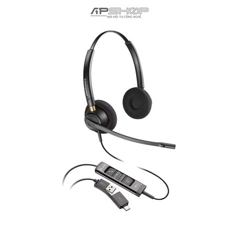 Tai nghe Call Center POLY EncorePro 525 USB | EP525 | USB A/ USB C | Chính hãng