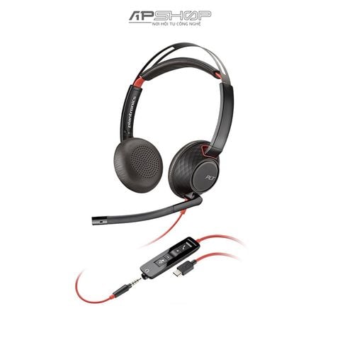 Tai nghe có dây Usb Poly Blackwire 5220 | C5220 | USB C + 3.5MM | WW