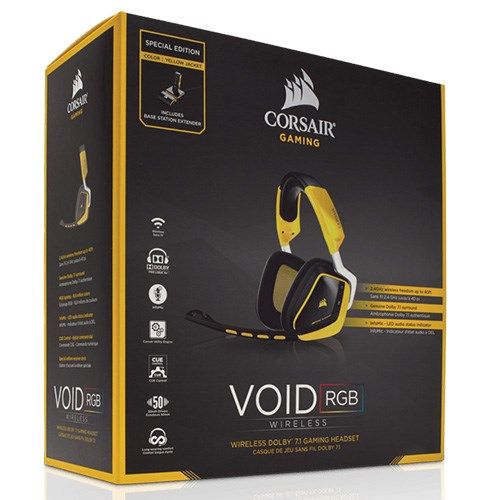 Tai nghe Corsair VOID Wireless Dolby 7.1 Yellowjacket Edition