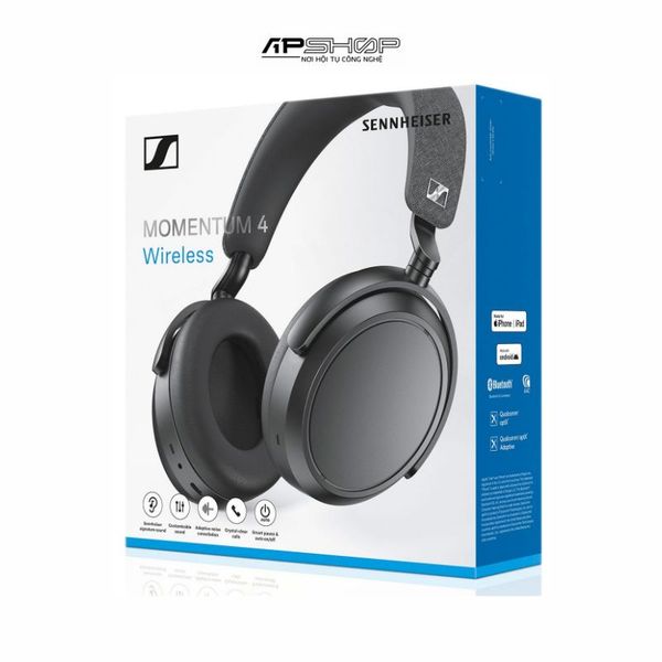 Tai nghe chống ồn SENNHEISER Momentum 4 Wireless Black | Chính hãng