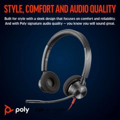 Tai nghe có dây Poly Blackwire 3320 Stereo M USB C | USB-C/A