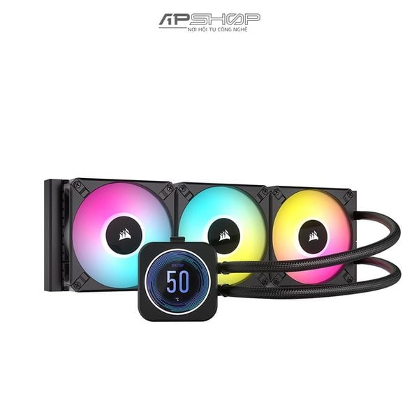 Tản nhiệt Corsair H150i ELITE LCD XT Black RGB 360mm | Chính hãng