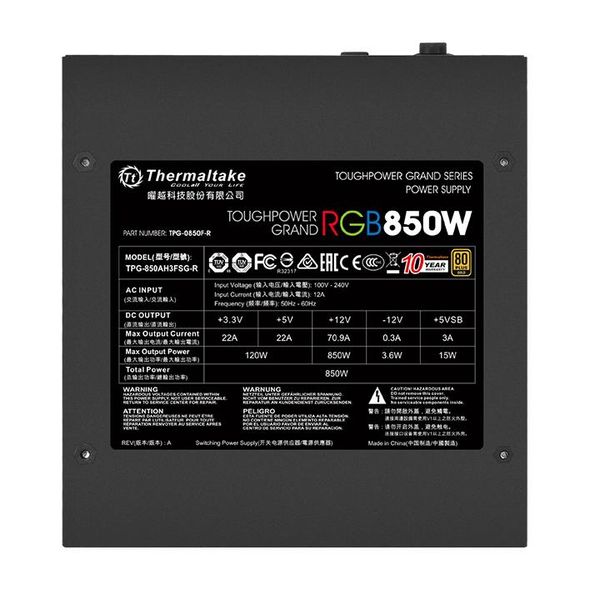 Nguồn Thermaltake Toughpower Grand RGB 850W 80 Plus Gold
