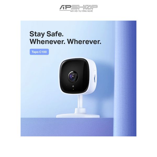 TP Link Camera WiFi An Ninh cho Gia Đình Tapo C100 V2 1080p | Chính hãng