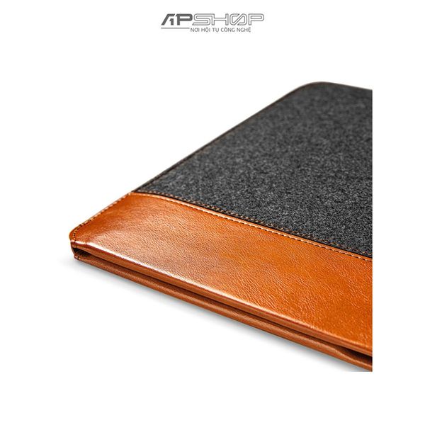 Túi Chống Sốc TOMTOC ( USA ) 16 Inch MacBook Pro Felt & PU Leather Case