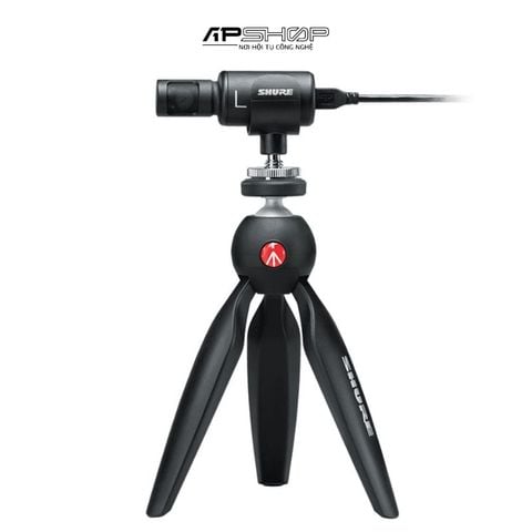 Bộ micro thu âm condenser stereo Shure MV88+ Video Kit kèm chân tripod để bàn