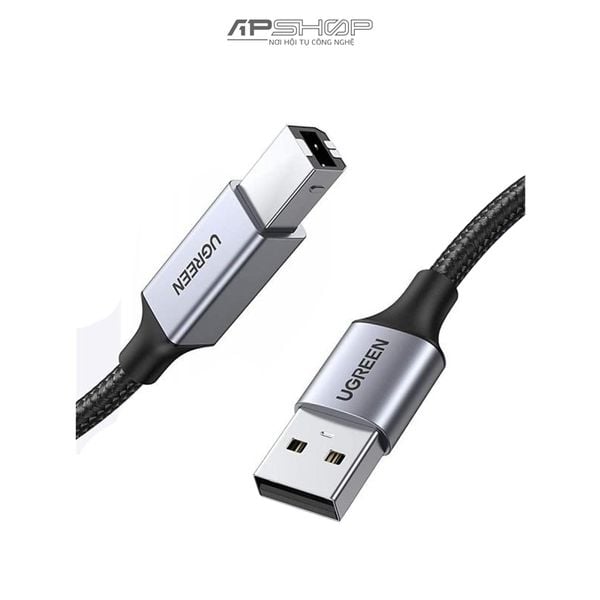 Cáp Máy in UGREEN USB-A Male to USB-B 2.0 Printer Cable Alu Case with Braid US369