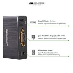 Cáp chuyển đổi HDMI to VGA + Audio và 1 cổng quang SPDIF Ugreen UG40282 cao cấp