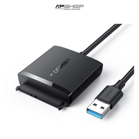USB 3.0 to SATA Ugreen 60561 hỗ trợ đọc ổ HDD/SSD, 2.5”/3.5” – Kèm nguồn Sony 12V