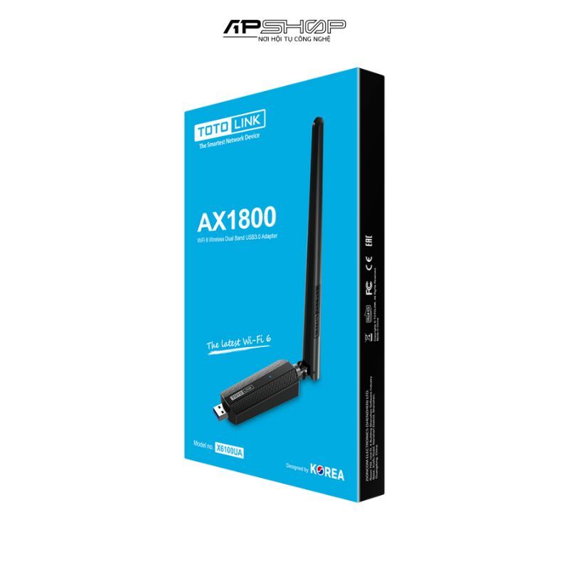 USB Wifi 6 Totolink X6100UA băng tần kép AX1800
