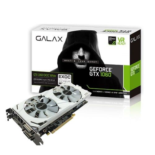 VGA Galax GTX 1060 EXOC White 6GB 2 Fan