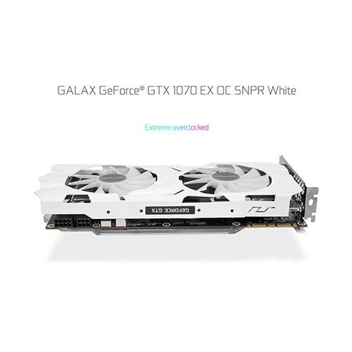 VGA Galax GTX 1070 EXOC Sniper White 8GB 2 Fan Backplate RGB