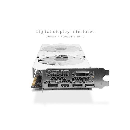 VGA Galax GTX 1070 EXOC Sniper White 8GB 2 Fan Backplate RGB | Gala