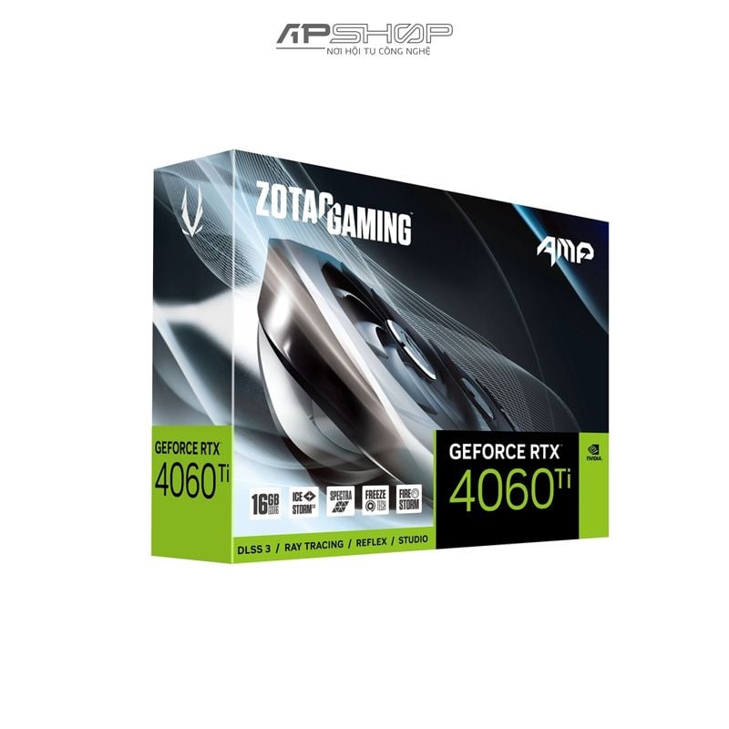 Vga Zotac Gaming RTX4060Ti 16G AMP GDDR6 128bit 2 Fan ZT-D40620F-10M | Chính hãng