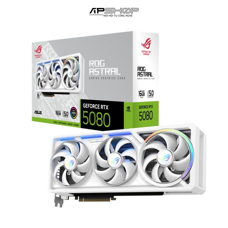 VGA Asus ROG Astral RTX 5080 16GB GDDR7 WHITE Edition