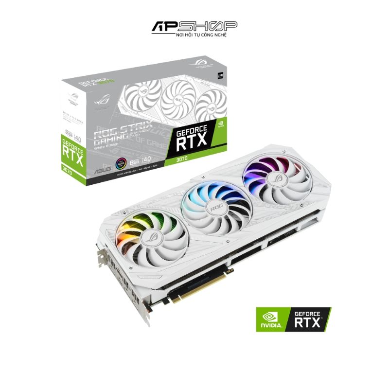VGA ASUS ROG STRIX RTX 3070 8GB V2 GAMING WHITE Chính hãng