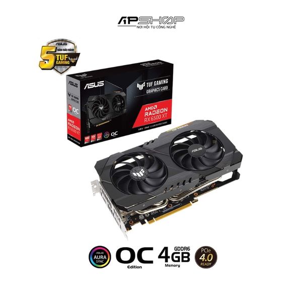 VGA ASUS TUF Gaming Radeon RX 6500 XT OC Edition 4GB | Chính hãng