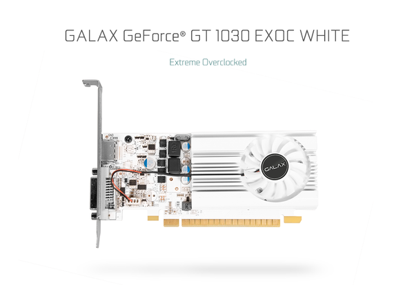 VGA Galax GT 1030 EXOC White 1 Fan