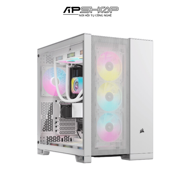 Vỏ máy tính Corsair 6500D Airflow Tempered Glass Mid Tower White