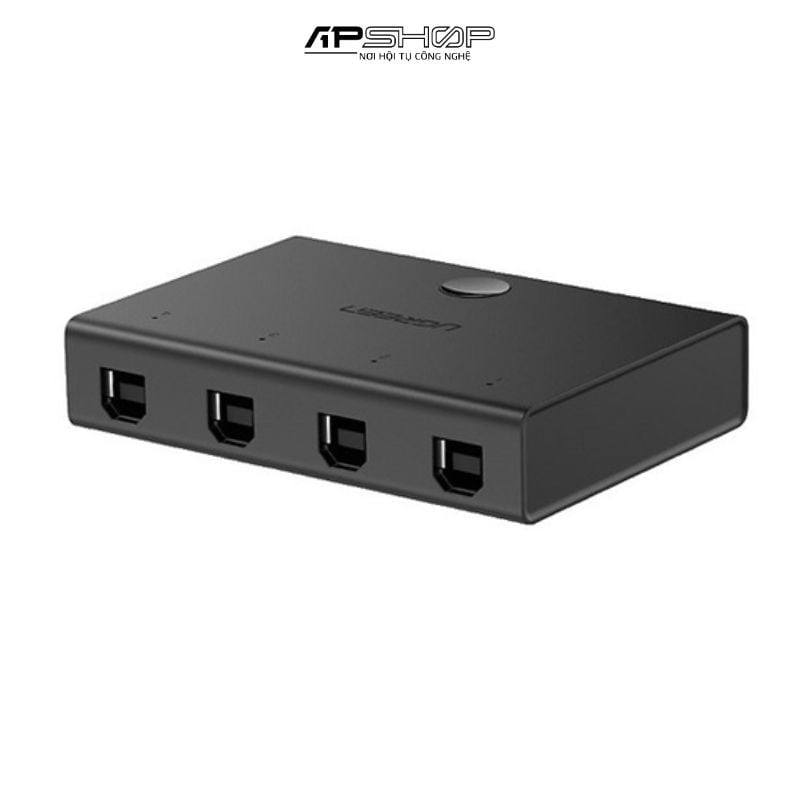 Bộ gộp 4 máy tính dùng 1 máy in UGREEN USB 2.0 Sharing Switch 4x1 Black US158