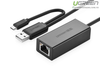 Cáp USB to Lan 10/100 Mbps Ethernet Adapter có OTG chính hãng Ugreen 30219 - CR110