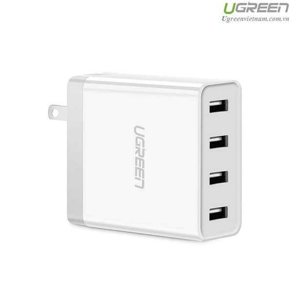 Củ sạc di động 4 cổng USB (34W 6.8A) chính hãng Ugreen UG-30991 cho điện thoại Iphone 6s,7 Ipad, Gal