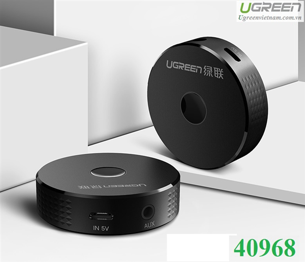 Bộ nhận Bluetooth 4.2 trên ô tô cổng AUX chính hãng Ugreen 40968 cao cấp