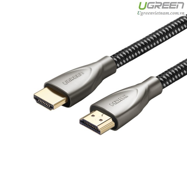 Cáp HDMI 2.0 Carbon 3m chuẩn 4K@60MHz Ugreen 50109 mạ vàng cao cấp