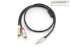 Cáp Audio 3,5mm ra 2 đầu RCA dài 5m chính hãng Ugreen 20825 mạ vàng cao cấp