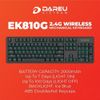 Bàn phím cơ không dây DAREU EK810G BLACK 104-KEYS (Blue/ Brown/ Red D switch) – Led trắng