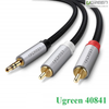 Cáp Audio 3,5mm to RCA dài 1m chính hãng Ugreen 40841 mạ vàng cao cấp