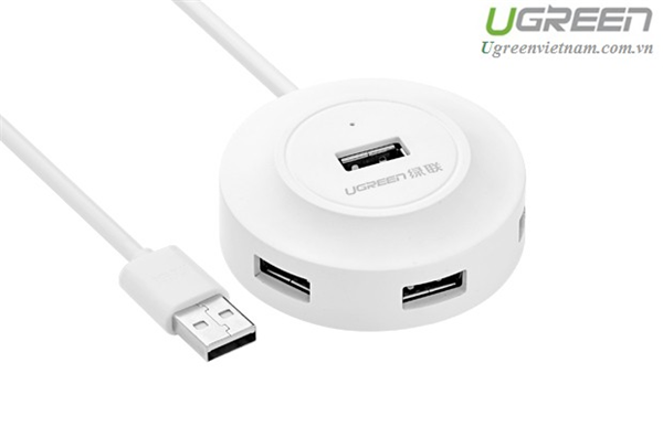 Bộ chia 4 cổng USB 2.0 Ugreen 20270 màu trắng