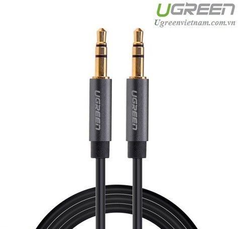 Cáp Audio 3.5mm dây tròn 0,5M mạ vàng 24K Chính hãng Ugreen 10732